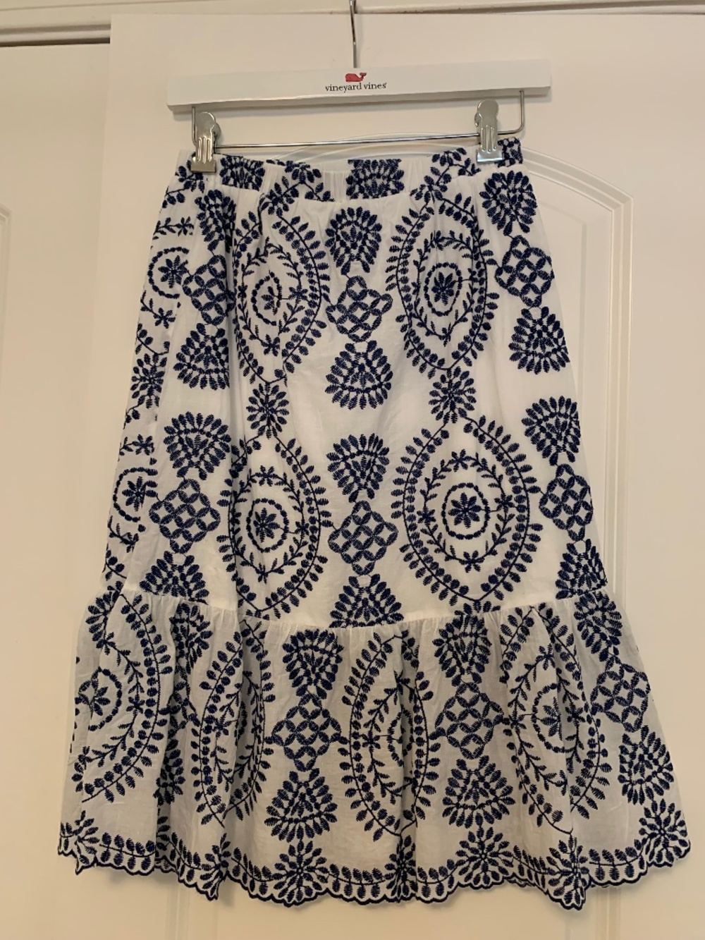 White and Navy skirt